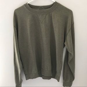 NWOT Me to We olive crewneck, size m